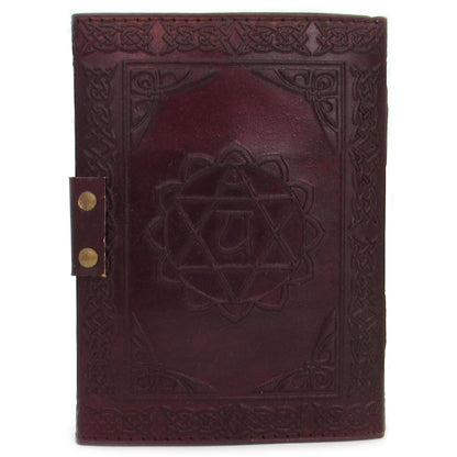 Chakras Leather Blank Book with Latch