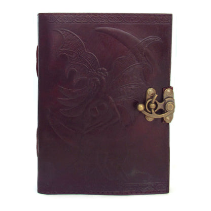 Fairy Moon Leather Blank Book with Latch