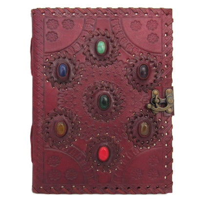 Seven Stone Leather Journal (6x8 Inches)