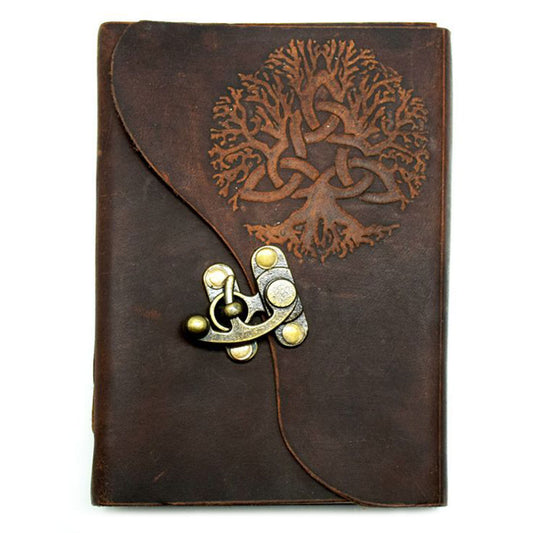 Celtic Tree Soft Leather Journal with Latch