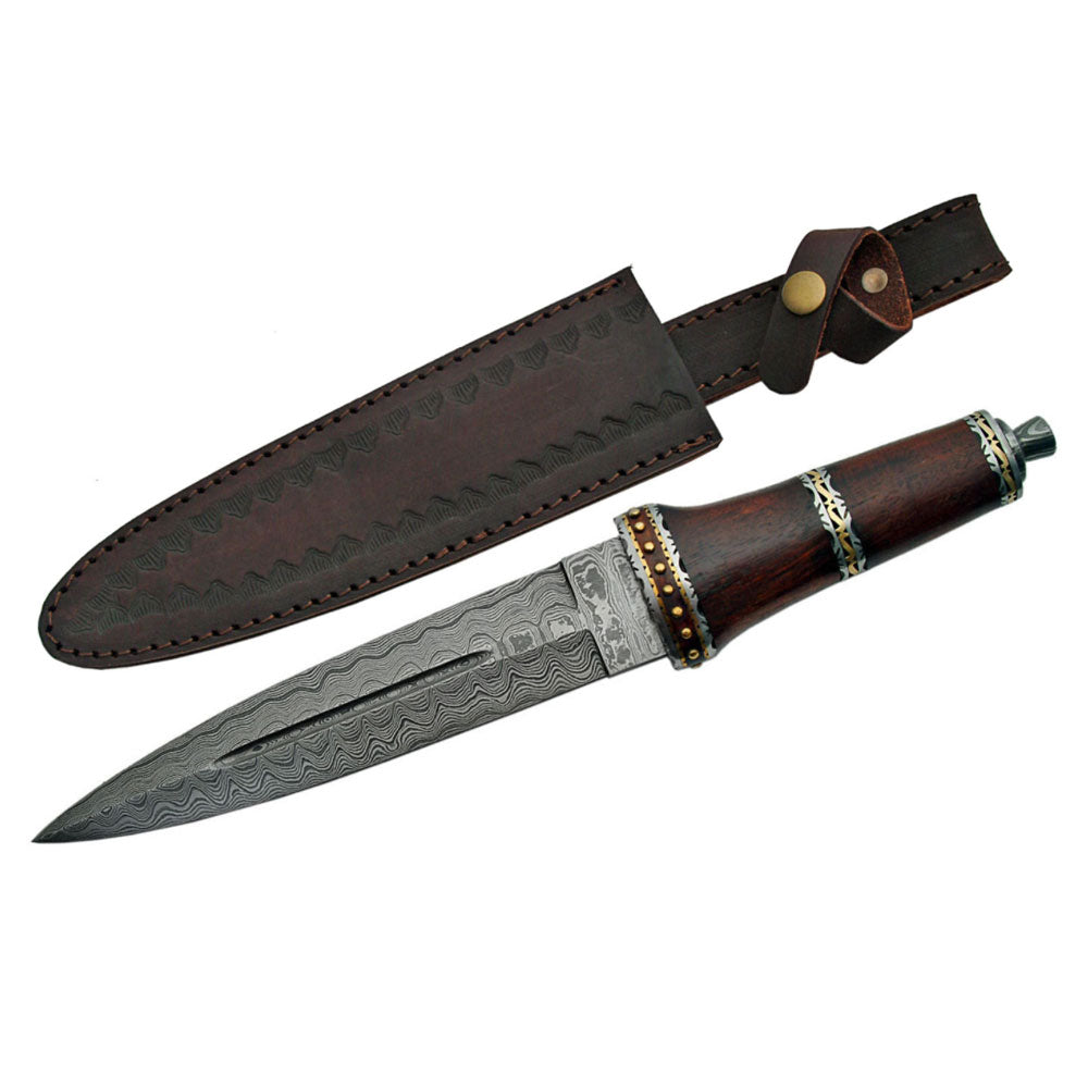 Dirk Wood Handle Damascus Athame