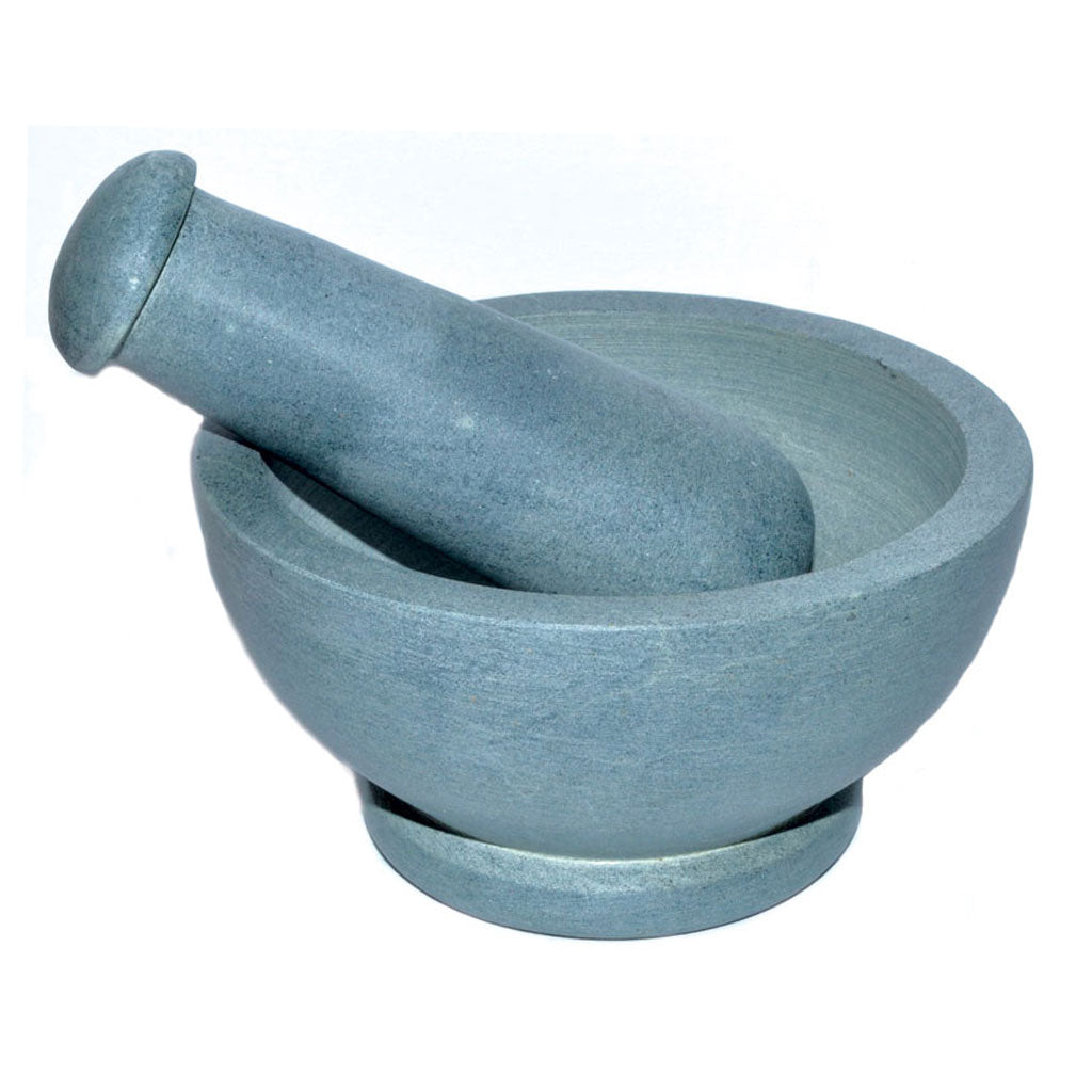 Gray Stone Mortar and Pestle Set