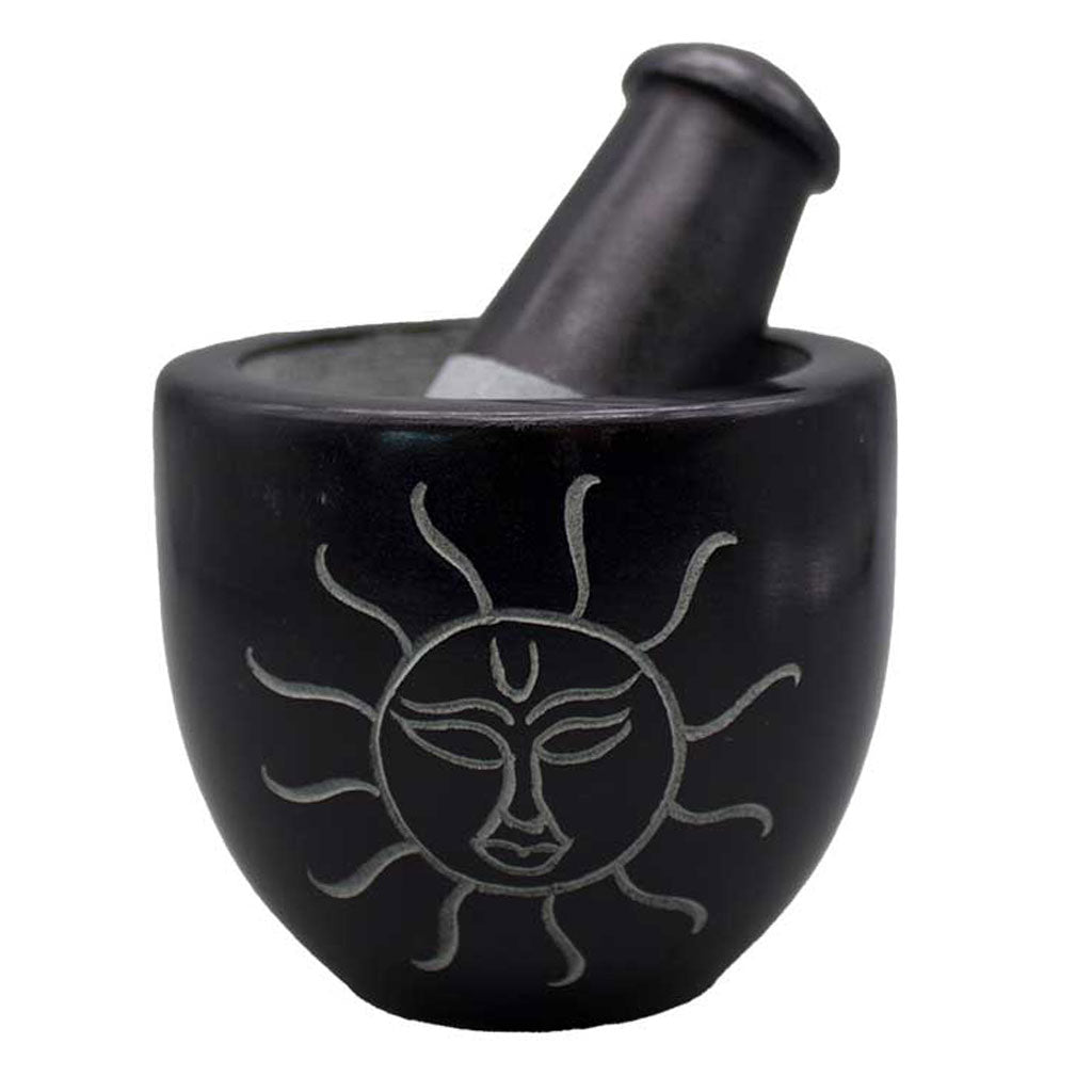 Sun Soapstone Mortar and Pestle Set