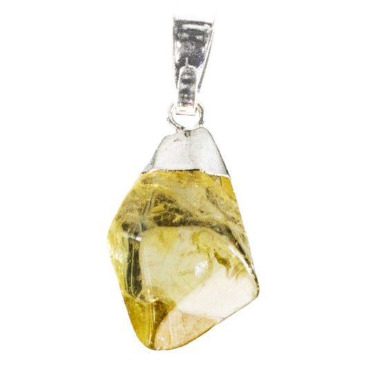 Citrine Diamond-Shaped Pendant