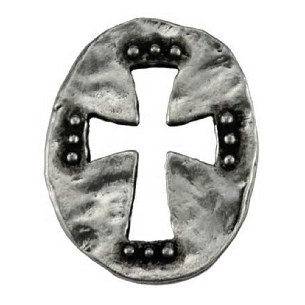 Cross Pewter Pocket Stone