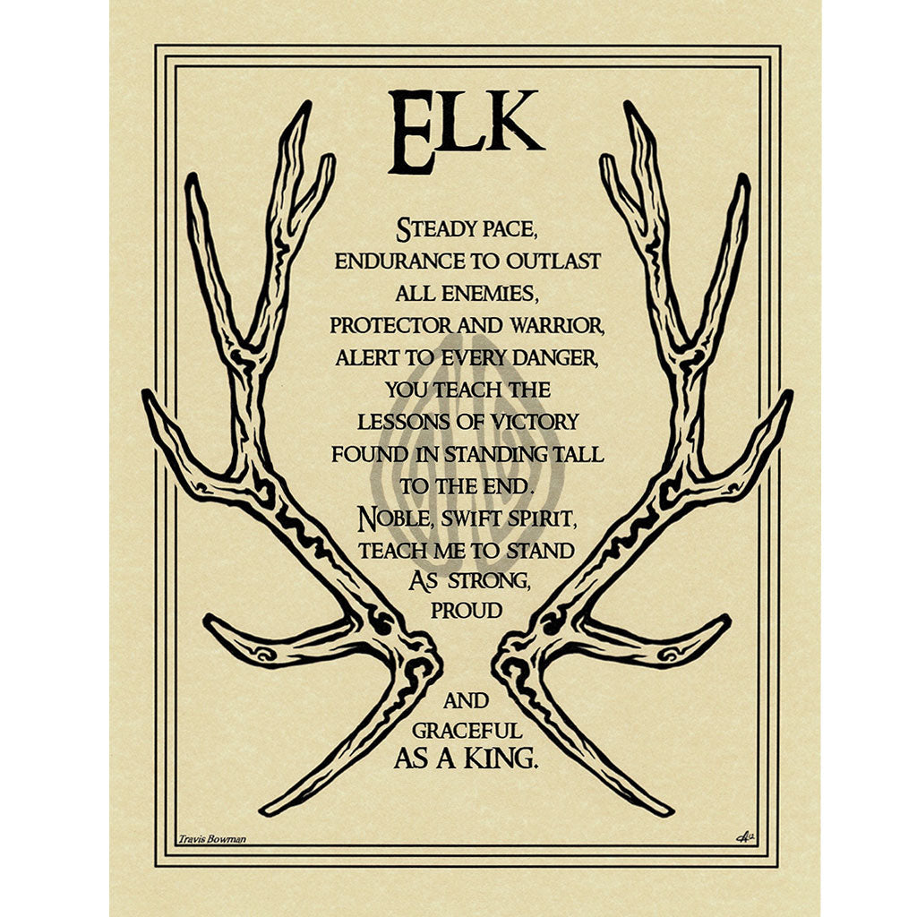 Elk Prayer Poster