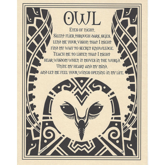 Owl Prayer Poster