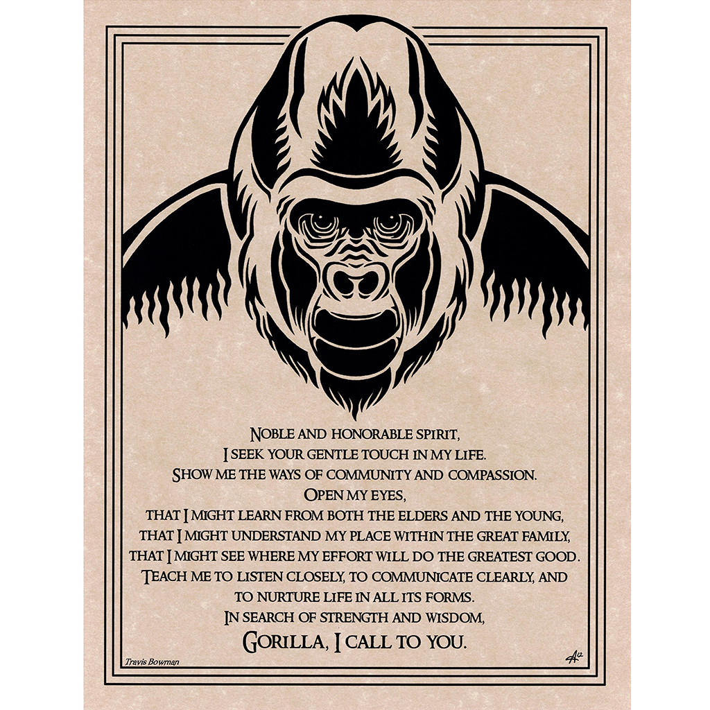 Gorilla Prayer Poster