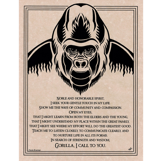 Gorilla Prayer Poster