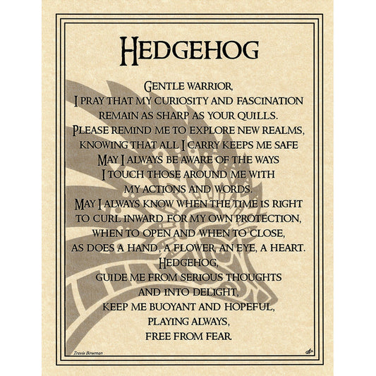 Hedgehog Prayer Poster