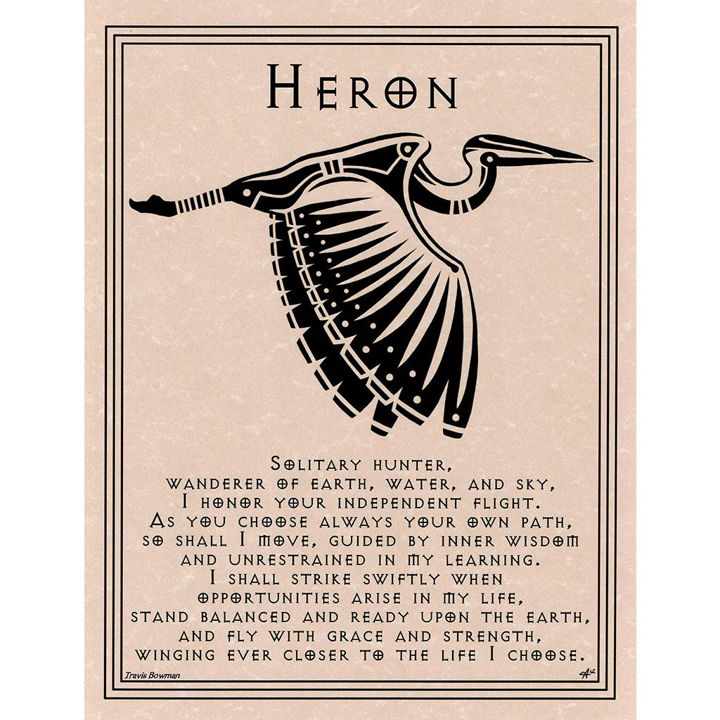 Heron Prayer Poster