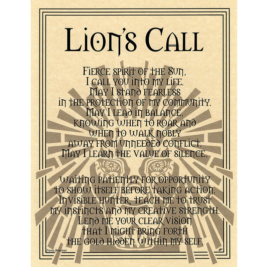 Lion's Call Prayer Poster