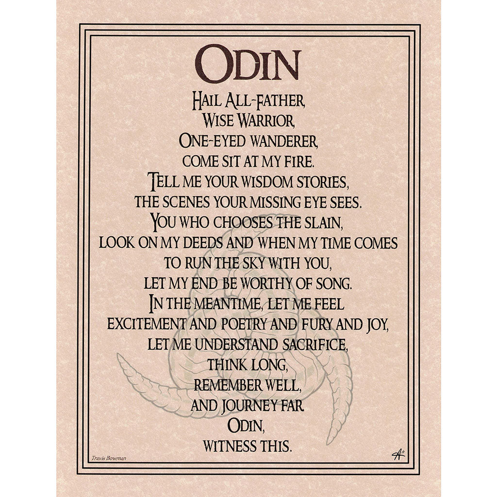 Odin Prayer Poster