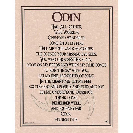 Odin Prayer Poster