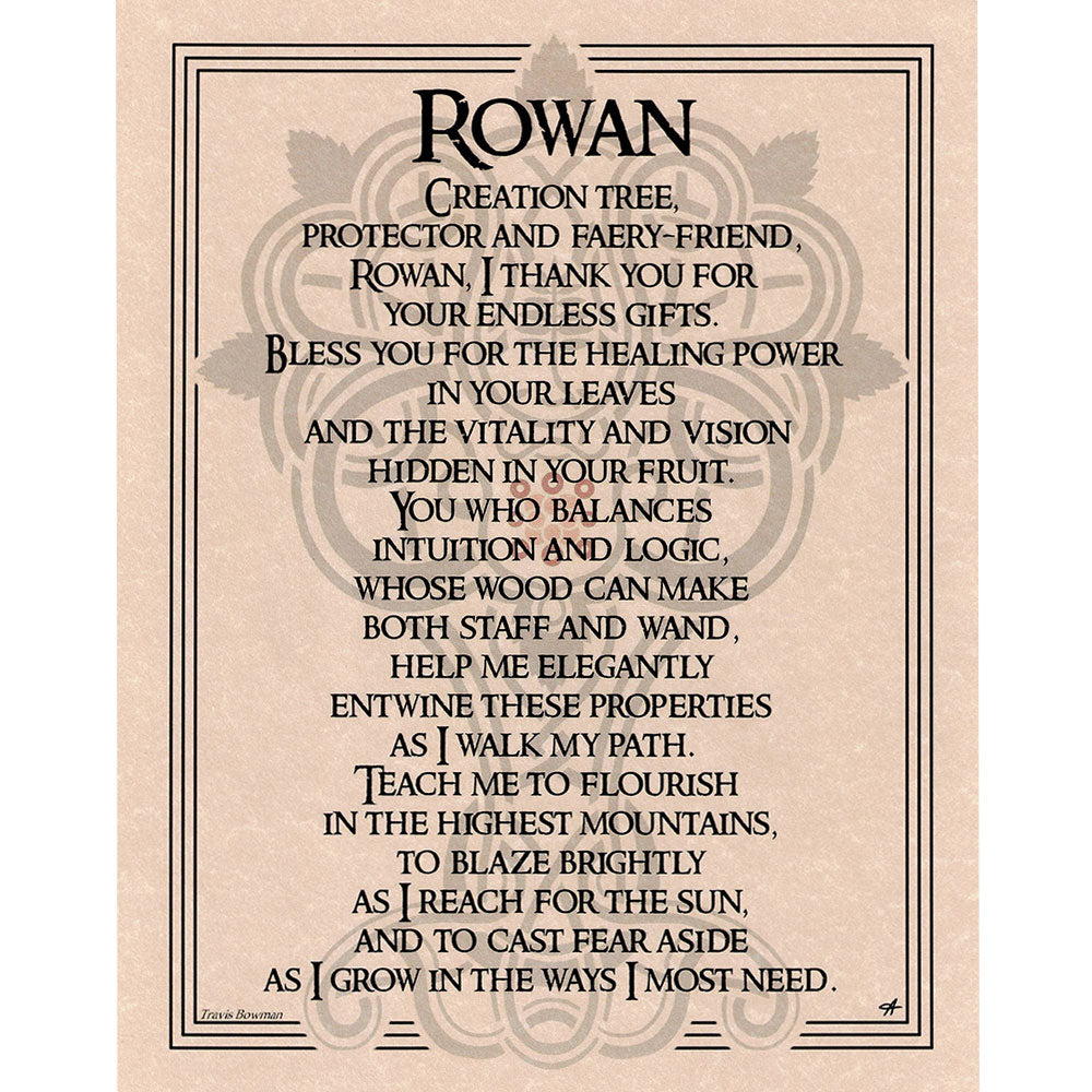 Rowan Prayer Poster