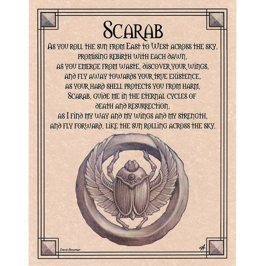 Scarab Prayer Poster