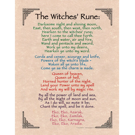 The Witches' Rune Poster