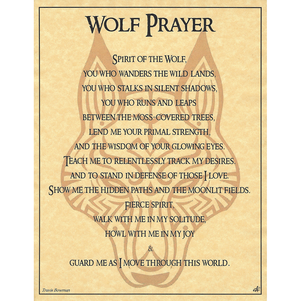 Wolf Prayer Poster