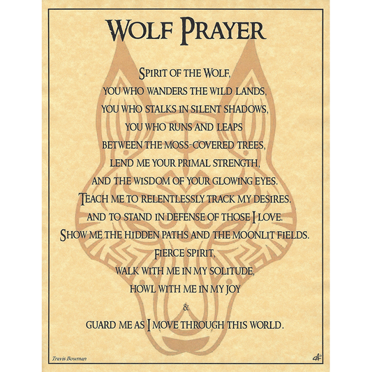 Wolf Prayer Poster