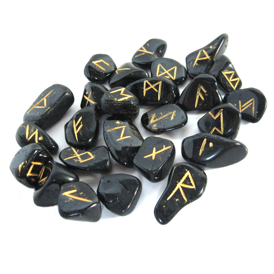 Black Tourmaline Rune Set