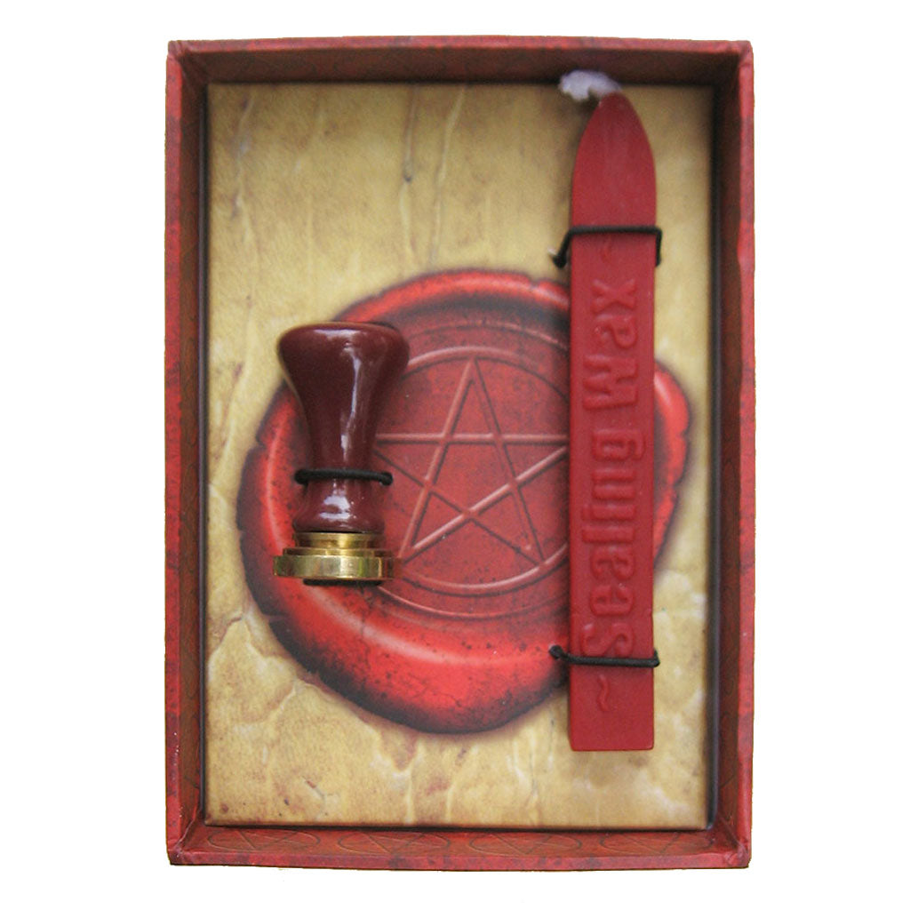 Magic Sealing Wax (Red with Pentagram Stamp)