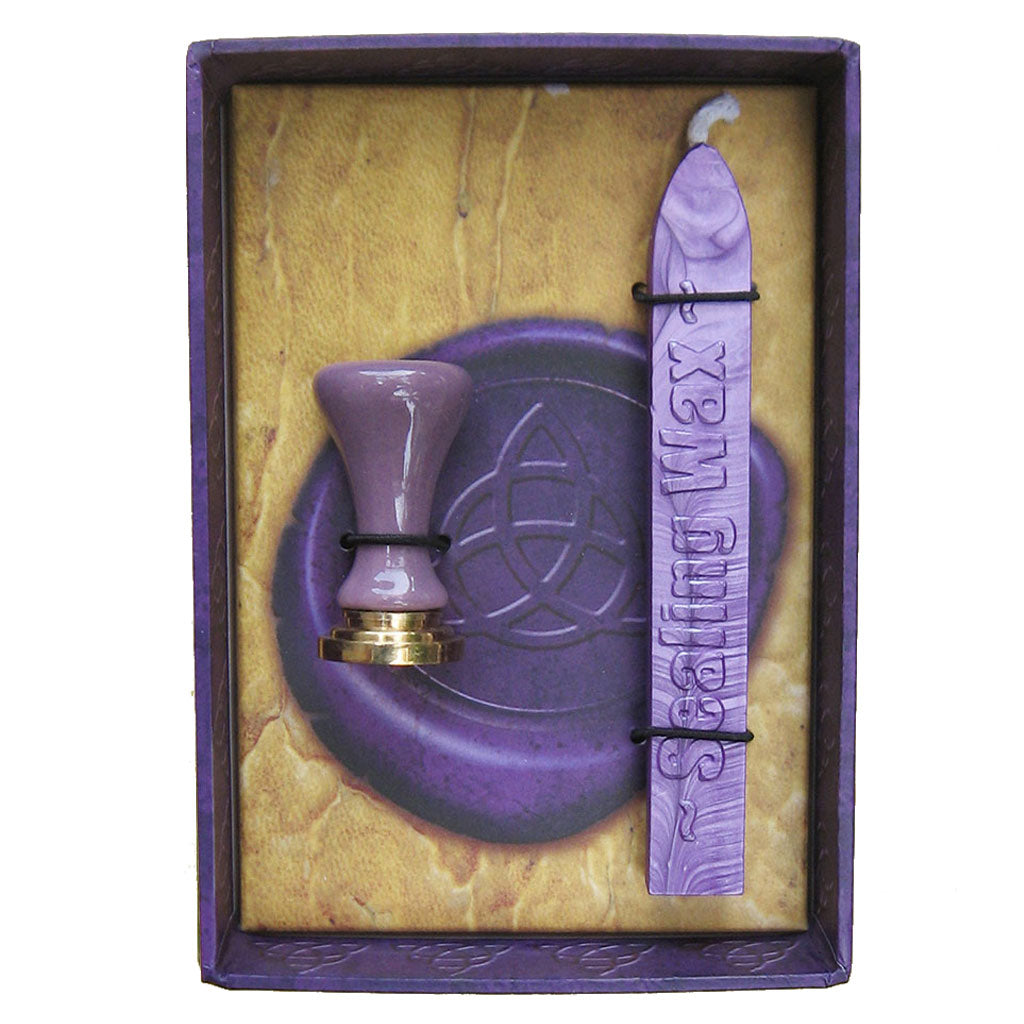 Wicca Sealing Wax (Purple with Triquetra Stamp)