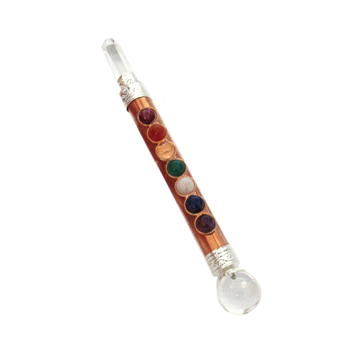 Seven Chakras Copper Healing Wand (4.5 Inches)