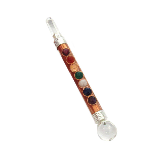 Seven Chakras Copper Healing Wand (4.5 Inches)