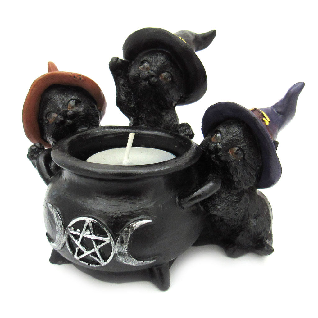 Witchy Cats Tealight Candle Holder